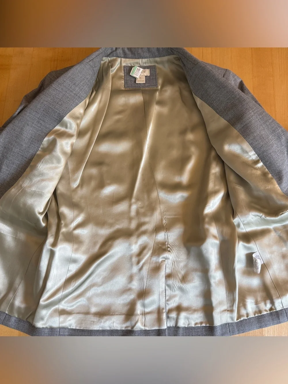 J. Crew Gray Wool Blend Schoolboy Fitted Blazer, Sz 0